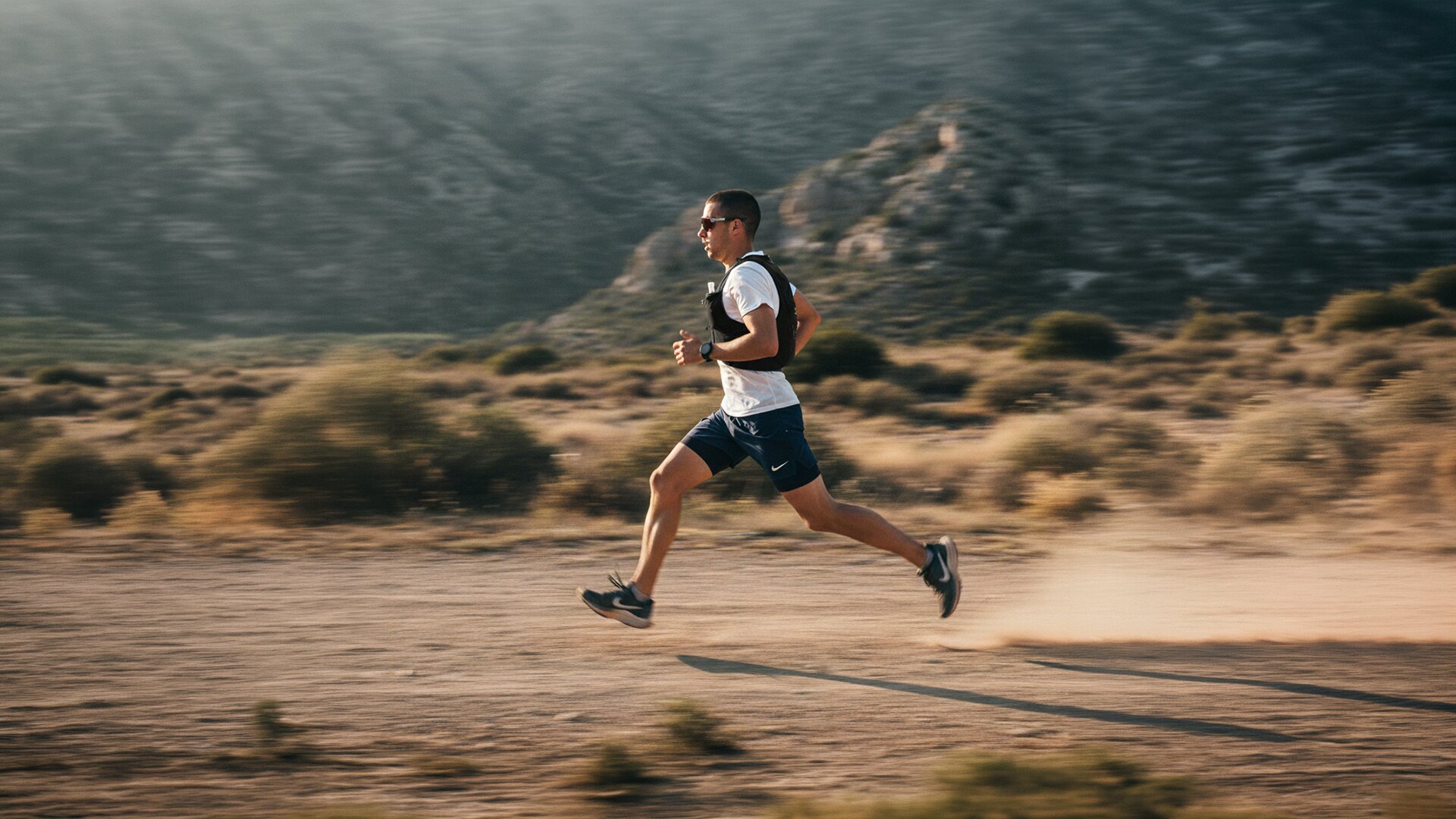 Atleta entrenando con actitud desafiante